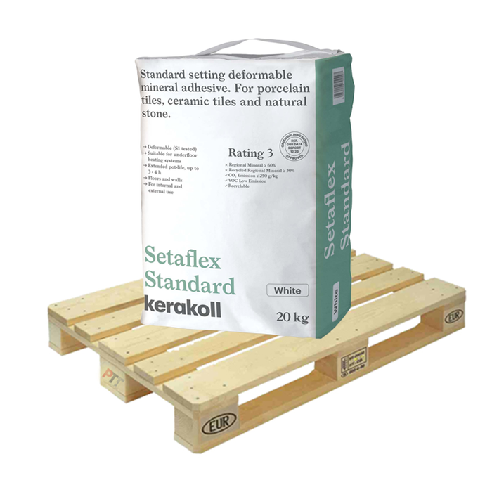 Kerakoll Setaflex Standard Set S1 Adhesive White 20kg Full Pallet