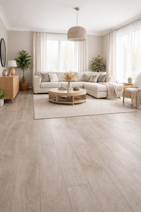 Elka Winter Oak 4V Brushed Matt Lacquered Uniclic 13.5mm Engineered Realwood Flooring ELKA13WINTER