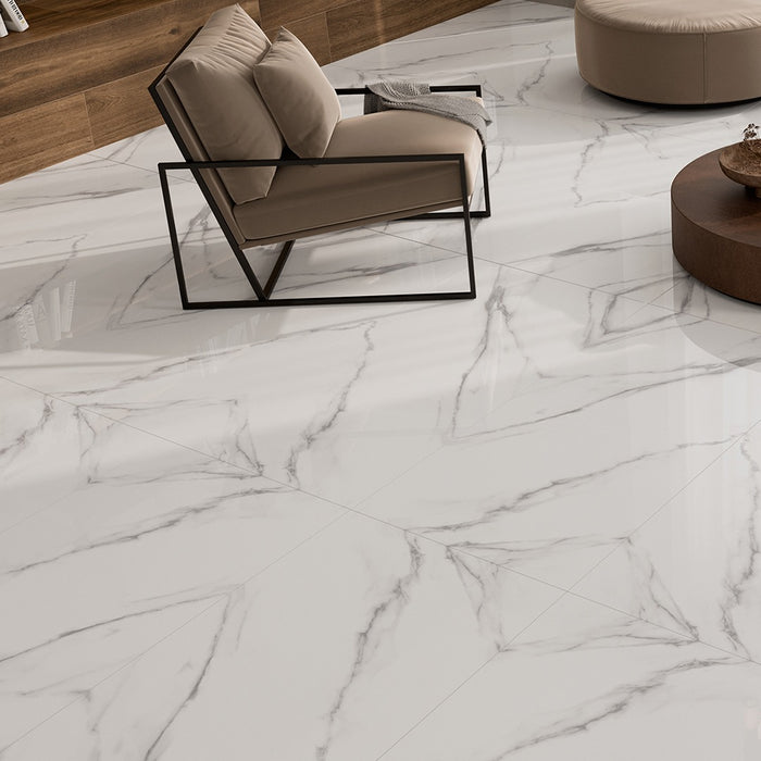 CARRARA 60X120 BOOKMATCHED SPANISH PORCELAIN TILES