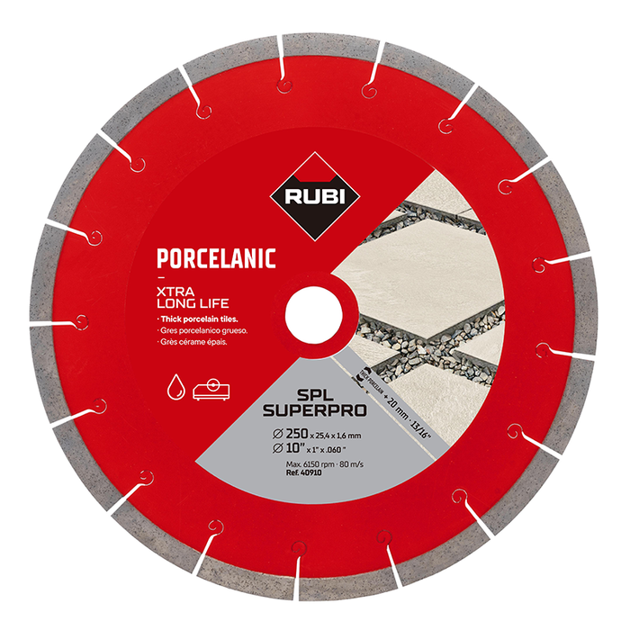 Rubi SPL EXT SUPERPRO Diamond Blade For Porcelain Stoneware J-SLOT (Choice Of Size)