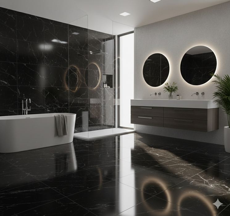 GENOVA NERO 58.5x58.5 PORCELAIN SPANISH FLOOR&WALL KITCHEN BATHROOM TILES