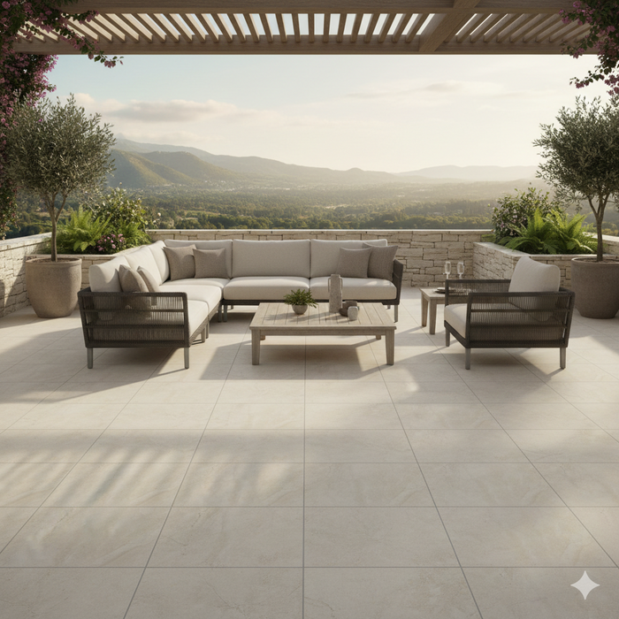 HALLEY TAUPE 90X90 SPANISH PORCELAIN TILES INDOOR&OUTDOOR SUITABLE FOR BATHROOM AND KITCHEN