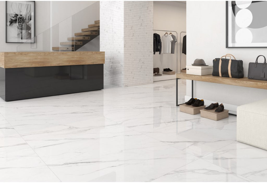 NAPLES WHITE 60X120 PORCELAIN SPANISH WALL & FLOOR BATHROOM TILES