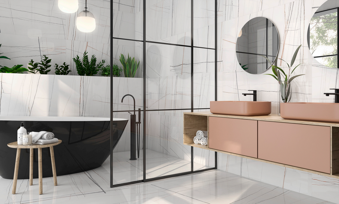 NOIR WHITE 60X120 PORCELAIN SPANISH WALL & FLOOR BATHROOM TILES