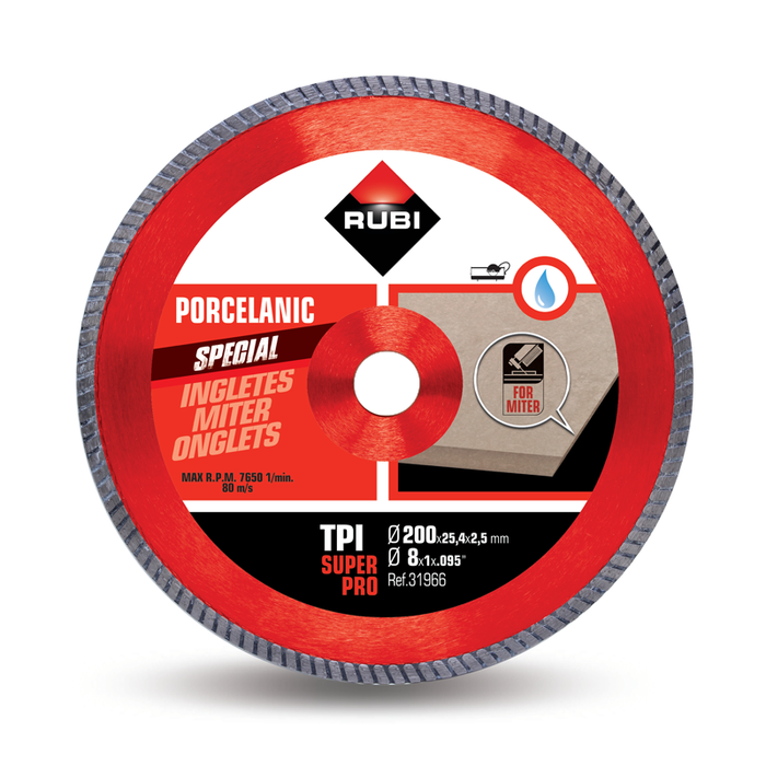 Rubi TPI SUPERPRO Turbo Miter WET CUT Diamond Blade