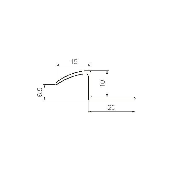 10mm White Marble Straight Edge Metal Tile Trim 2.5m