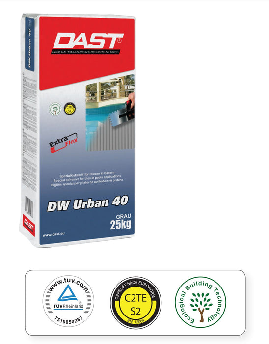 DW URBAN 40 EP GREY TILE ADHESIVE