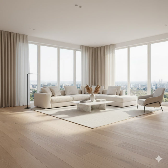 Elka Spring Oak 4V Brushed Matt Lacquered Uniclic 13.5mm Engineered Realwood Flooring ELKA13SPRING