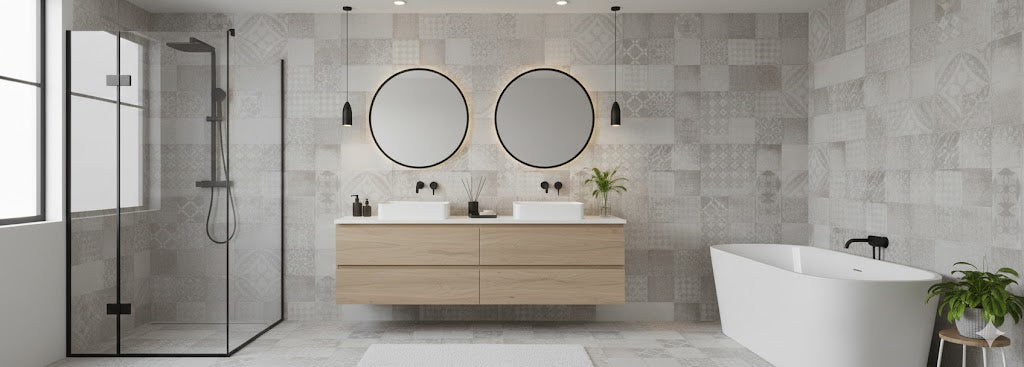 VELVET DECOR HIDRO GREY 33X90 PORCELAIN SPANISH KITCHEN & BATHROOM WALL TILES