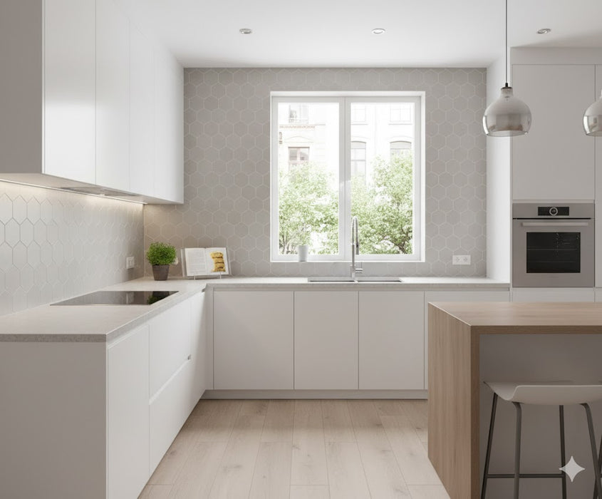 DAWN GREY HEXAGONAL 100X115 MM