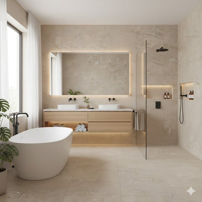 BOLONIA BEIGE 58.5X58.5 PORCELAIN SPANISH WALL & FLOOR KITCHEN BATHROOM TILES