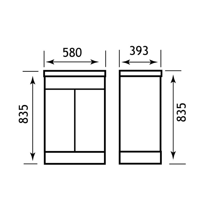 Oslo 58cm door base unit