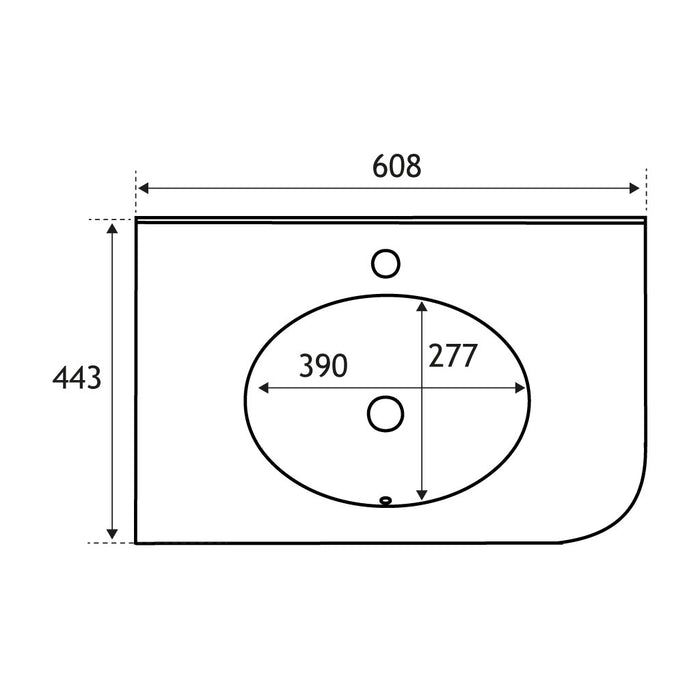 Hardwick 60cm Corner Basin LH