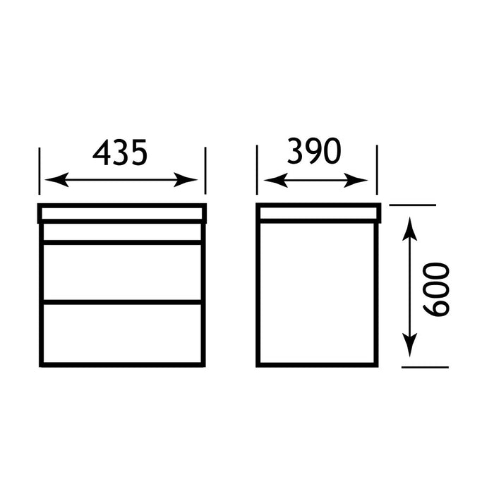 Oslo 44 wall hung push drawer unit