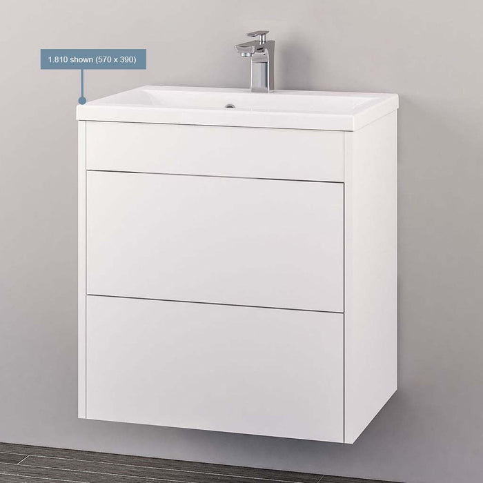 Oslo 80 wall hung push drawer unit