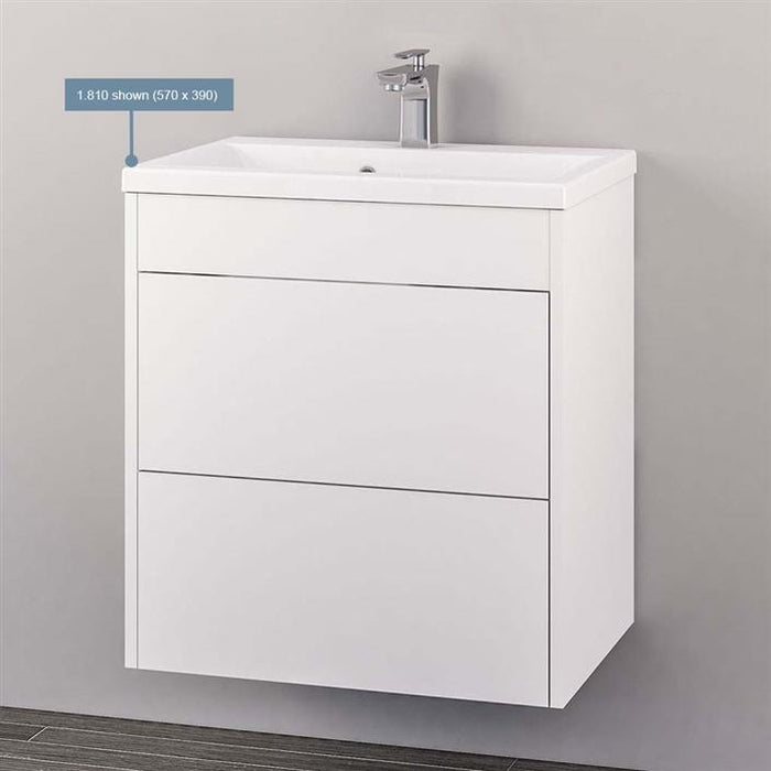 Oslo 80 wall hung push drawer unit