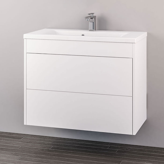 Oslo 100 wall hung push drawer unit