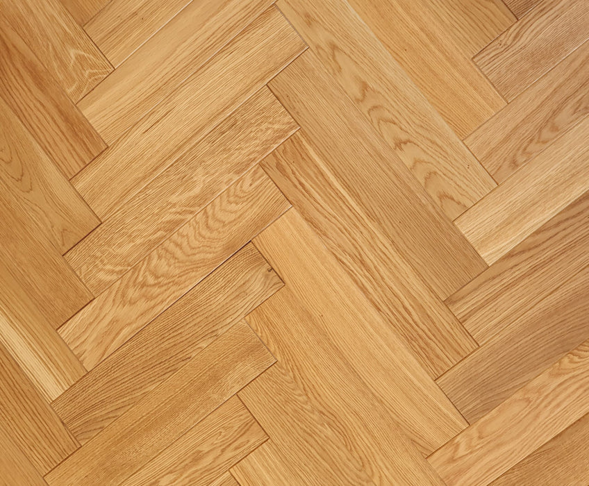 Engineered Oak Parquet - Brushed & Matt lacquered 15/4 x 70 x 350