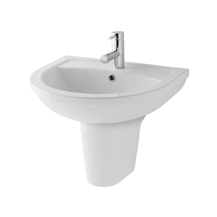 Dura basin 450mm 1TH inc fixings White