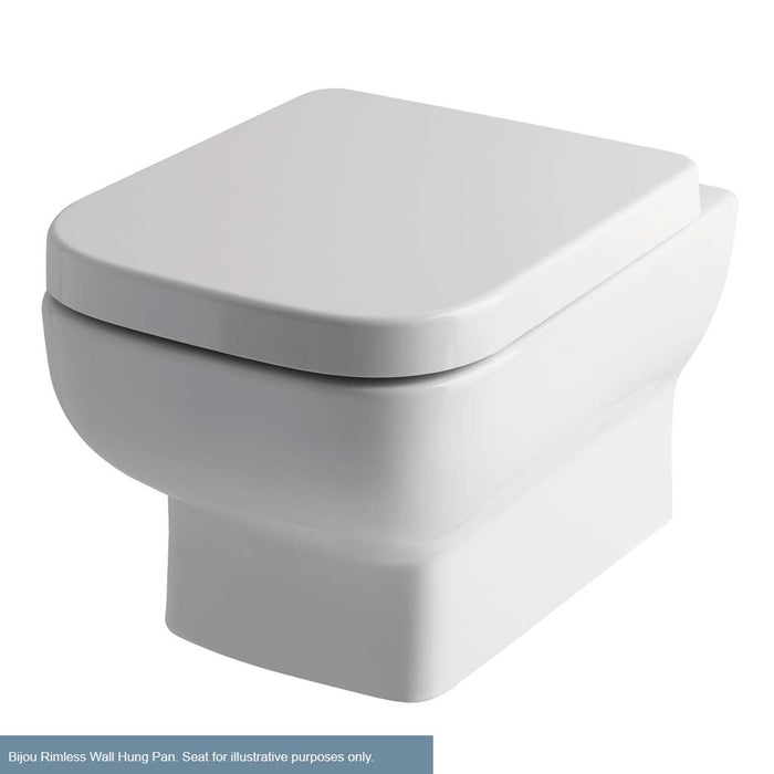 Bijou Rimless Wall Hung Pan White