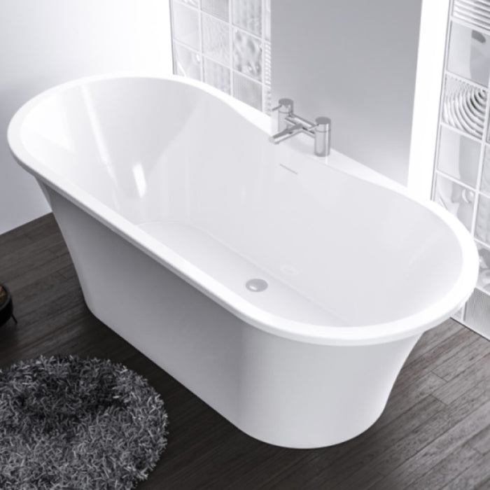 Margravine Freestanding bath 1660x730x570mm inc waste White