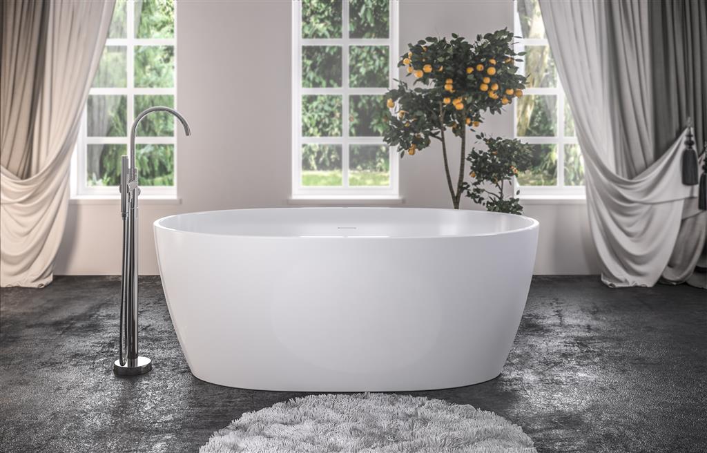 Wandsworth Freestanding bath 1500x720x580mm inc waste White