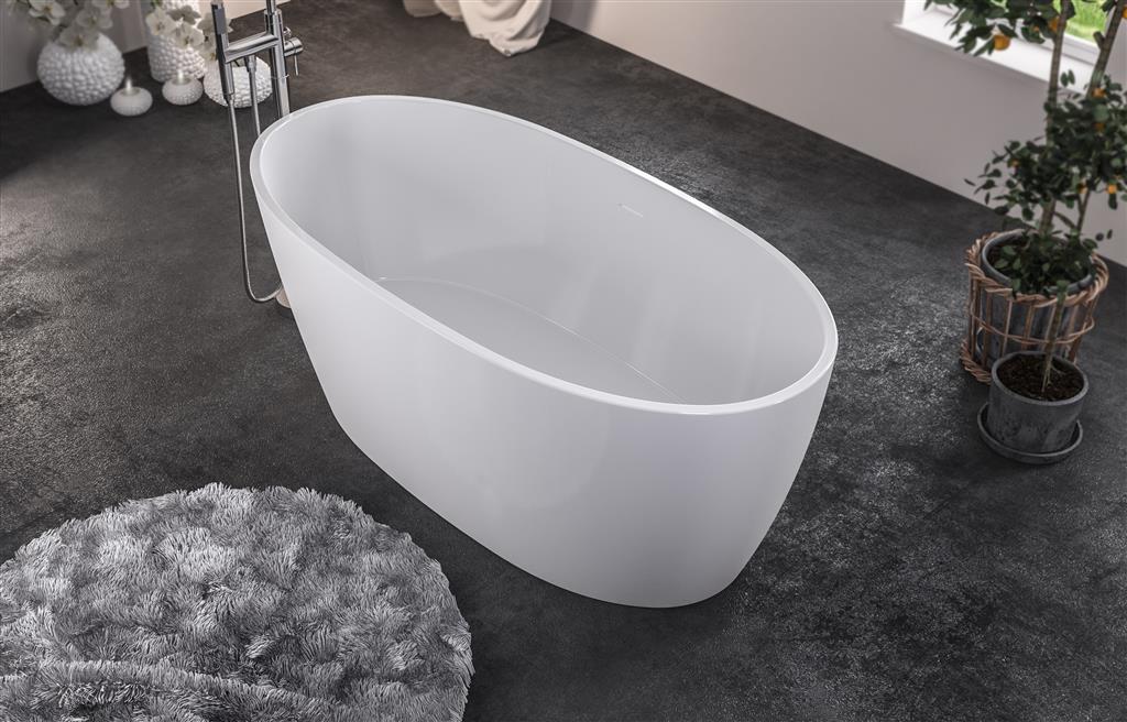 Wandsworth Freestanding bath 1500x720x580mm inc waste White