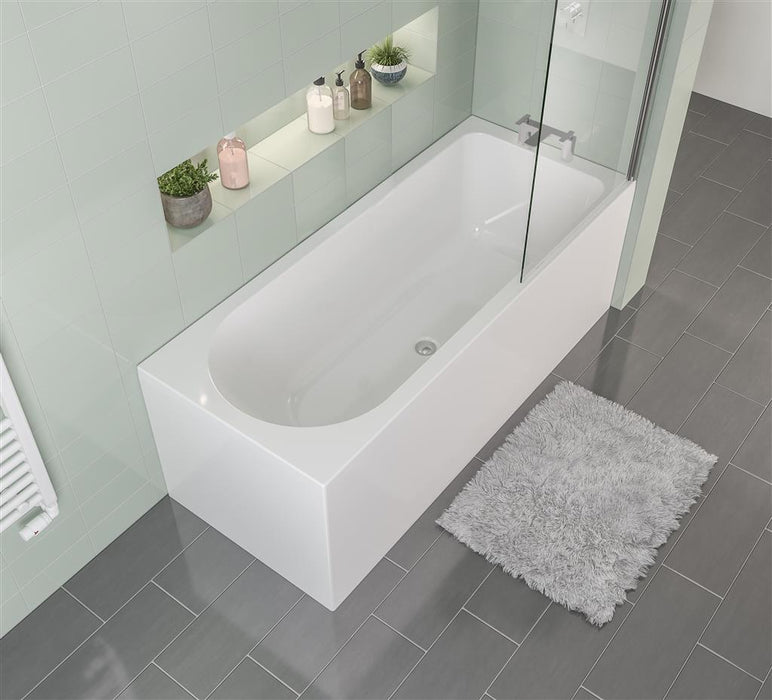 Biscay Shower Bath RH 1800x800 5mm White