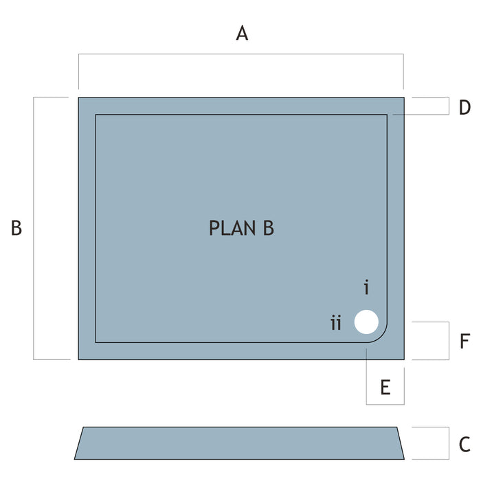 Vantage 40mm Rectangular Tray 1200x700 White