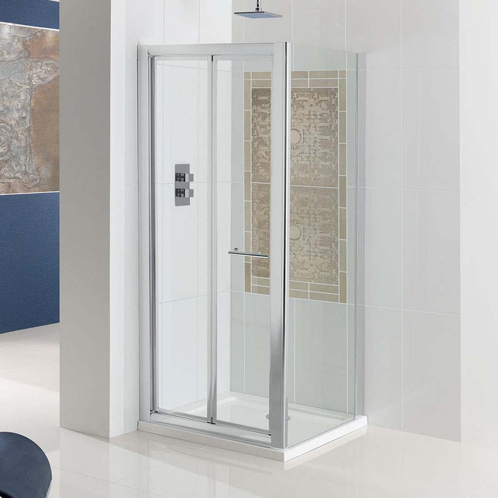 Vulcan 900mm bi-fold 5mm Chrome