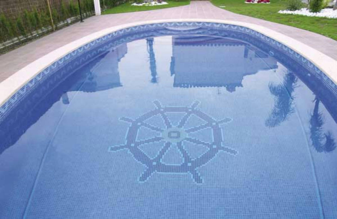 MOSAIC Br-2005-A Azul Medio Size 31.6x31.6 Swimming Pool Bathroom Kitchen Wall Floor Tiles