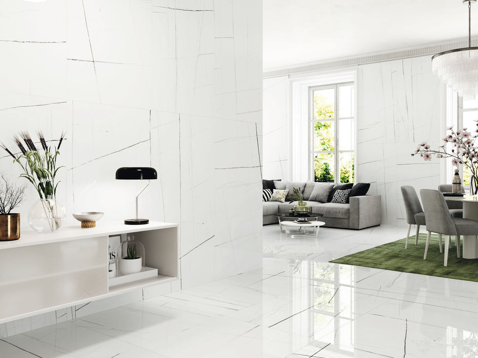 TITANIUM WHITE 60X120 SPANISH PORCELAIN BATHROOM & KITCHEN FLOOR AND WALL TILES