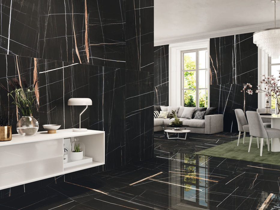 TITANIUM BLACK 60X120 SPANISH PORCELAIN BATHROOM & KITCHEN FLOOR AND WALL TILES