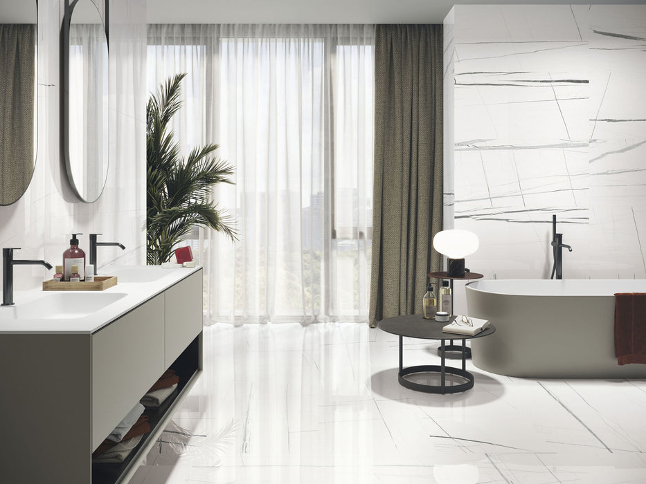 TITANIUM WHITE 60X120 SPANISH PORCELAIN BATHROOM & KITCHEN FLOOR AND WALL TILES