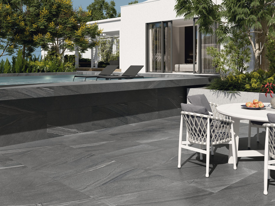 CUTSTONE GRAPHITE LAPPATO 60x120 PORCELAIN SPANISH WALL & FLOOR BATHROOM TILES