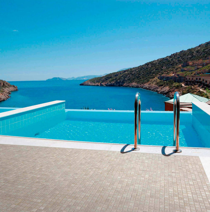 MOSAIC Canem Beige - Size 31.6x31.6 Swimming Pool Bathroom Kitchen Wall Floor Tiles