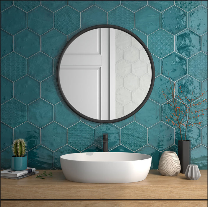 HEXAGON AQUAMARINE PRIS.RAIN 19.8X22.8 FLOOR&WALL BATHROOM KITCHEN TILES