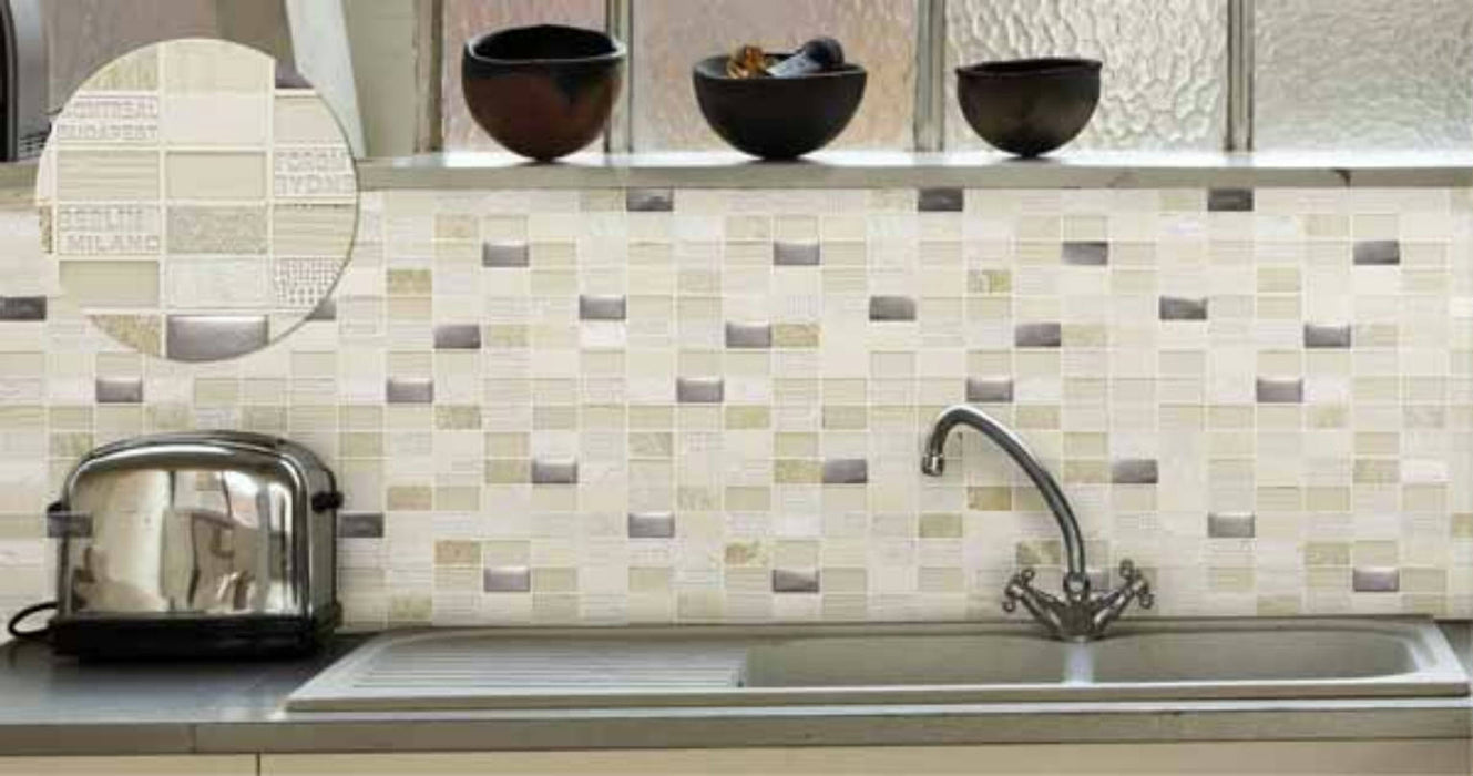 City Beige 30x30 Decorative Wall Mosaic Tiles