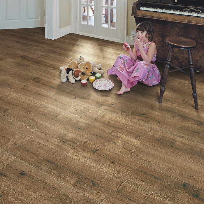 Elka Smoked Oak V-Groove 8mm Laminate Flooring ELV225