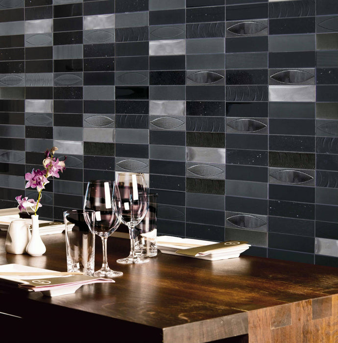 Geo Negro 30x30 DECORATIVE MOSAIC TILES