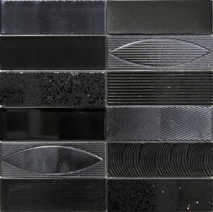 Geo Negro 30x30 DECORATIVE MOSAIC TILES