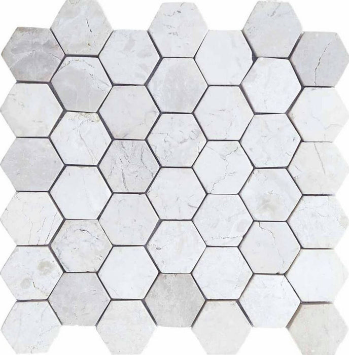 Hexagonal Ivory 28.5x31.5 Decorative Floor&Wall Mosaic Tiles
