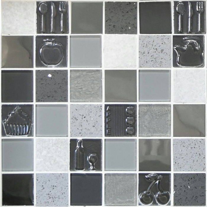 Kitchen Gris 30x30 Wall Decorative Mosaic Tiles