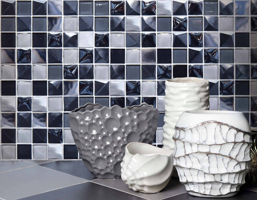 Kubic Gris 30x30 Wall Decorative Mosaic Tiles