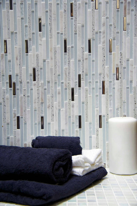 Lluvia Blanca 30x30 Wall Decorative Mosaic Tiles