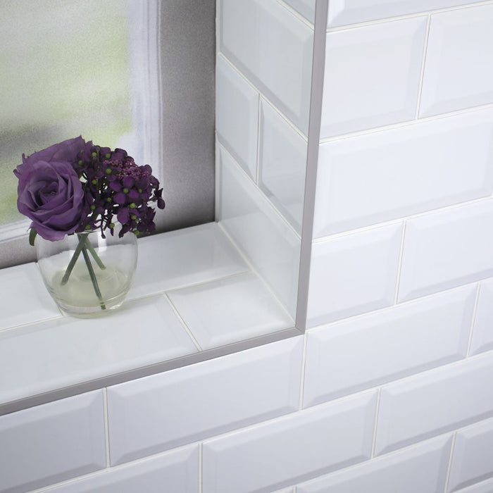 10MM Pewter Metal Straight Edge Tile Trim 2.5M
