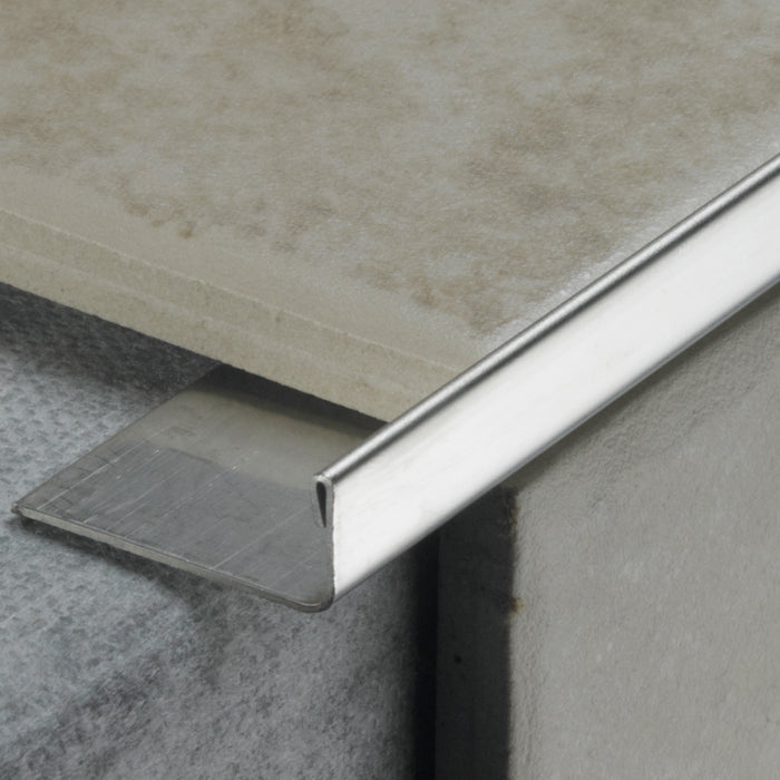 10MM BRIGHT SILVER (BR) G304 S/STEEL L SHAPE TILE EDGE