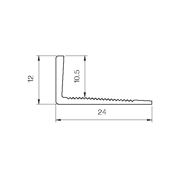 10mm White Straight Edge PVC Tile Trim 2.5m