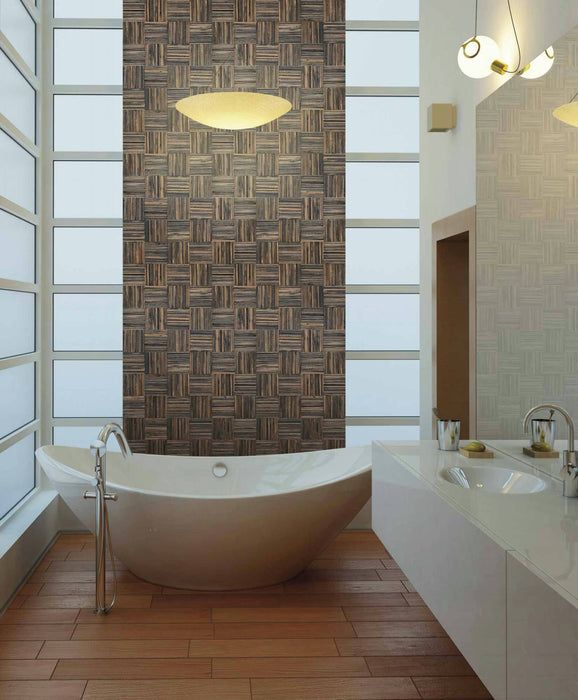 Sw Maho 30x30 WALL MOSAIC WOOD INDOOR AND OUTDOOR