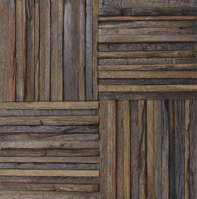 Sw Maho 30x30 WALL MOSAIC WOOD INDOOR AND OUTDOOR